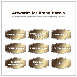 Pintura al Óleo Texturizada Hecha a Mano con Marco, Estilo Art Deco, para Desarrolladores Inmobiliarios, Paisajes y Habitaciones de Hotel - Product Image 5