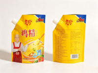 Sachet Doypack Personnalisé avec Bec Verseur, Qualité Alimentaire, pour Emballage de Granulés Secs et Assaisonnements