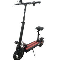 Trottinette électrique tout-terrain exclusive transfrontalière de 10 pouces, 48V 500W haute puissance, en alliage d'aluminium, avec pneus épais anti-crevaison et amortisseurs