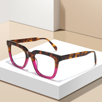 Lunettes rétro en acétate personnalisées Monture de lunettes unisexe à couleurs combinées Lunettes optiques