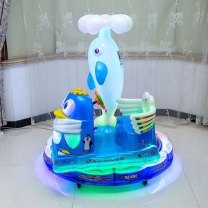 Electric Coin Track Train <b>Swinging</b> Machine Rotating Circle Toy Car Commercial Music Game Machine - Product Image 2