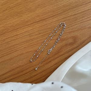 Collar de Cadena con Cuentas de Plata de Ley 925 con Baño de Rodio, Diseño Minimalista Dylam, Joyería para Mujer, para Uso Diario - Product Image 6
