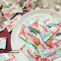 Bonbons durs individuels au jus de pastèque et de jasmin, emballage élégant, bonbons aux fruits, vente en gros pour fêtes et mariages