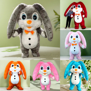 Costume de mascotte gonflable de lapin de dessin animé pour adultes avec casque pour <span class=keywords><strong>les</strong></span> fêtes de Noël et d'Halloween, avec design personnalisé - Product Image 5