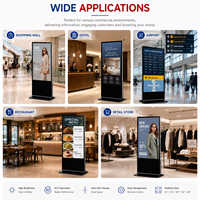 Kiosque d'affichage numérique interactif intelligent pour intérieur, écran LCD vertical, affichage publicitaire, écran tactile, totem sur pied, OEM Android
