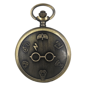 Orologio da taschino Vintage Steampunk con occhiali <span class=keywords><strong>Harry</strong></span> <span class=keywords><strong>Potter</strong></span> Design-antico orologio a catena da uomo per collezionisti - Product Image 1