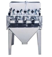 Poudre de noix solides, haute qualité, prix d'usine, Snacks, aliments soufflés, balance linéaire à 4 têtes, peseur automatique