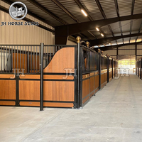 Portes coulissantes avant de box à chevaux fabriquées par JH Factory, panneaux d'écurie équestre sécurisés