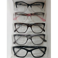 Monture de lunettes colorée en acétate pour homme et femme, style œil de chat, livraison aléatoire