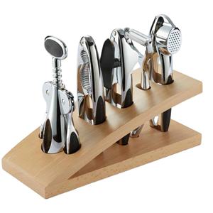 Gadgets de cuisine ensemble de cuisine en alliage de zinc ouvre-bouteille de <span class=keywords><strong>vin</strong></span> ouvre-boîte pince en noyer - Product Image 2