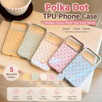Coque de téléphone personnalisée en TPU à pois, esthétique et tendance, avec motifs multicolores pour iPhone 18 17 16 15 14 Pro Max