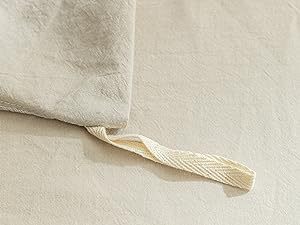 طقم مفروشات سرير مريح للغاية من القطن المغسول 100% بنمط نورديك، مكون من أربع قطع بلون واحد، متوفر للتجارة العابرة للحدود. - Product Image 5