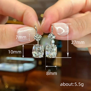 Eleganti Orecchini Quadrati a Rombo per Donne, Gioielli Geometrici Scintillanti per Uso Quotidiano e Feste - Product Image 5