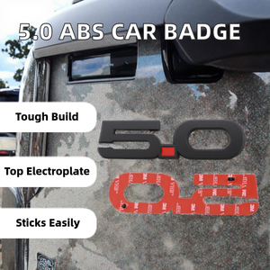 High Quality 5.0 ABS Chrome 3D <b>Letter</b> Car Emblem Badges Custom Auto Badge <b>Stickers</b> Self-Adhesive 1 Year Warranty - Product Image 2