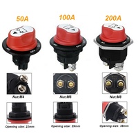 Interrupteur de déconnexion de batterie double isolateur étanche 50V 100A pour bateau