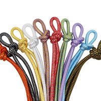 Lacets Weiou 4,5 mm ronds en polyester avec insert en fil métallique ondulé, adaptés aux chaussures décontractées
