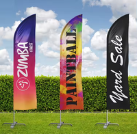 Drapeau plume de haute qualité pour la vente directe, imprimé sur mesure pour l'extérieur, bannière plume publicitaire personnalisée