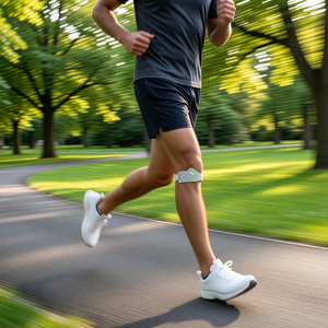 AOFIT ผลิตภัณฑ์ใหม่ สายรัดเข่าแบบปรับได้ ทำจากนีโอพรีนเนื้อนุ่ม ระบายอากาศได้ดี ช่วยป้องกันและรัดกระดูกสะบ้าหัวเข่า เหมาะสำหรับกีฬากลางแจ้ง - Product Image 6