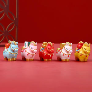 새로운 중국 말 년 조디악 마스코트 크리스마스 연례 회의 동반 선물 창조적 인 입상 수지 장식 - Product Image 4