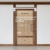 Barre de traction horizontale réglable en acier pour porte, idéale pour la maison et la salle de sport, 29,5''-37,5'' (72-97 cm), charge maximale 200 kg