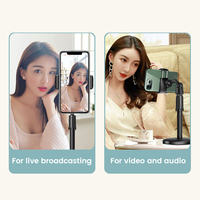 Support de téléphone de bureau réglable télescopique 360° °   Support rotatif pour diffusion en direct, appels vidéo, prise de vue, téléphone, tablette