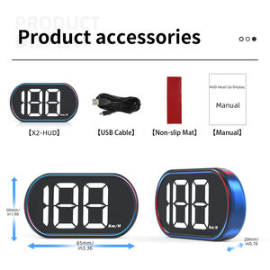 Nouveau HUD X2 2026, compteur de vitesse GPS universel pour voiture, grande police, KMH, mile, lumière blanche, affichage tête haute, jauge - Product Image 6