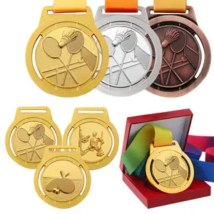 Maker kişiselleştirilmiş özel çinko alaşım Metal madalyalar spor Logo atletik olay Badminton madalya