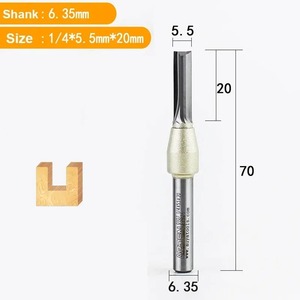 Arden 1/4 Shank <span class=keywords><strong>CNC</strong></span> Tct Hai Sáo Thẳng End Mill Công Cụ Chế Biến Gỗ Carbide Cutter <span class=keywords><strong>Router</strong></span> <span class=keywords><strong>Bit</strong></span> OEM HRc65 MDF Ván Ép Ván - Product Image 5