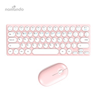 Keyboard dan Mouse nirkabel, ramping tipis optik nirkabel Btpc Laptop kantor Teclado Keyboard komputer bisnis rumah dan Mouse kombo