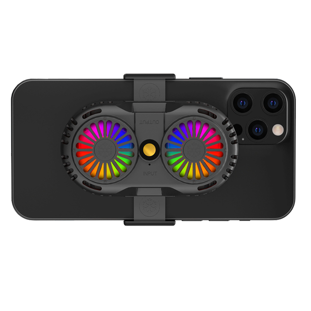 Mobile Phone Cooling Fan Cellphone Cooler Semiconductor Radiator Holder with Colorful Fan