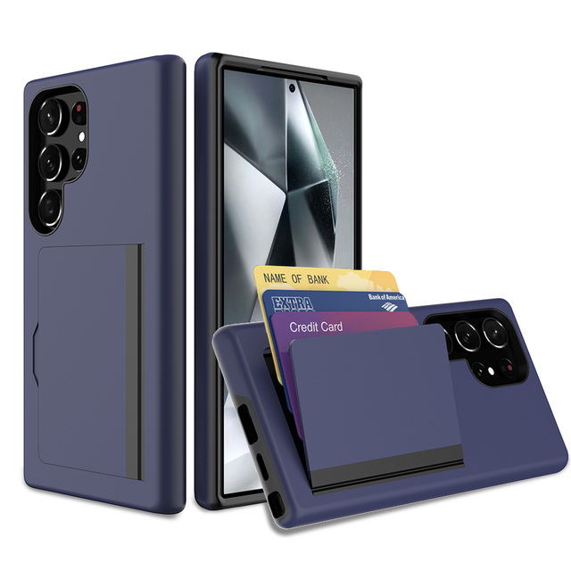 Dual Layer PC TPU  Rugged Card Slot Case for Samsung Galaxy S24 Galaxy S24 Plus Galaxy S24 Ultra