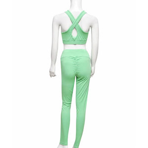 Leggings y Sujetador Deportivos Ligeros de Secado Rápido para Mujer, Ropa Deportiva para Gimnasio, Correr, Yoga, Conjunto de Yoga de Longitud Completa - Product Image 2