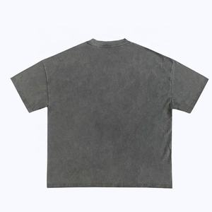 T-shirts personnalisés délavés à l'acide, effet usé, coupe oversize, 100% coton, pour hommes, coupe carrée, style vintage, t-shirts de luxe - Product Image 2