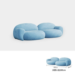 Sofá Modular <span class=keywords><strong>de</strong></span> Lujo Moderno, Combinable, Tapizado en Terciopelo Estilo Teddy Color Crema, para Sala <span class=keywords><strong>de</strong></span> Estar - Product Image 4