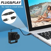 Objectif de carte 22*22mm 0.01Lux, 2.1mm, 120° °   Caméra USB MINI UVC grand angle 720P 30fps pour ATM et kiosque