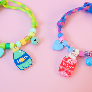 Verstelbare Polyester Hond Hond Halsband Zachte Siliconen Bee Cola Gevlochten Ketting Kleine Grote Maten Cross-Border Love Lint - Product Image 3