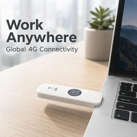 Clé USB 4G LTE portable pour les voyages et le bureau, adaptateur WiFi sans fil haute vitesse Plug and Play, prend en charge les bandes de fréquences mondiales