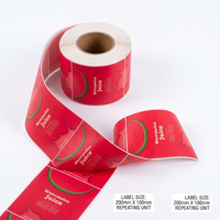 Étiquettes de bouteilles résistantes au froid en rouleau, autocollants en vinyle imperméables pour jus de pastèque, emballages de boissons, autocollants de logo pour emballages