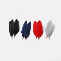 Accessoires longs de pompon de plumes d'oie faits à la main pour bricolage vêtements de mariage de Style émail bohème décorations pour la maison artisanat de carnaval
