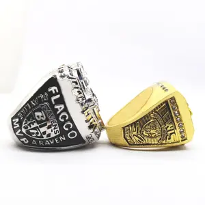 Anillo de Campeonato de los Baltimore Ravens 2000-2012, Chapado en Oro Rosa, Aleación - Product Image 2