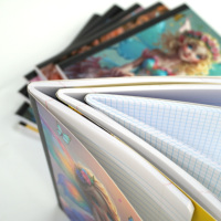 Cahiers de composition pour étudiants, 100 feuilles, 200 pages, rentrée scolaire, couverture en carton blanc 300 g et pages intérieures épaisses