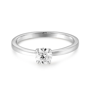 Anillo solitario con piedra Moissanite de 0,02 quilates - Product Image 1