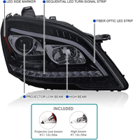 Phares LED modifiés pour Mercedes-Benz ML350 W164 2009-2012, phares LED DRL, clignotants, feux de route 12V