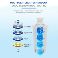 Carafe filtrante économique pour eau potable saine, éliminant le chlore
