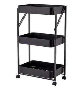 Estantes de almacenamiento de carritos de Metal de alta calidad, estantes plegables de cocina, estantes de carrito de baño de cocina extraíbles grandes al por mayor - Product Image 2