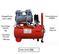 Compresseur d'air industriel silencieux sans huile portable 550W 220V 50L peinture en aérosol pour le travail du bois-pompe à air gonflable CO2
