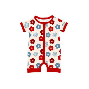 Nouvelle Arrivée Combinaison Courte d'Été Personnalisée pour Bébé en Bambou avec Fermeture Éclair – Pyjama Court Zippy en Bambou - Product Image 6