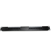 Harga pabrik grosir panel patch Cat5e UTP 0.5u 19 inci 24port cat5e dengan jack keystone