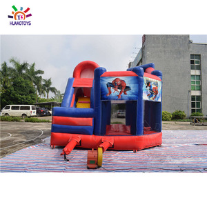 Combo de tobogán de Spider-Man personalizado, <span class=keywords><strong>castillo</strong></span> hinchable de PVC con puentes, tema de Spider-Man - Product Image 5