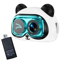 Moniteur Bébé Voiture HD avec Caméra Panda, Vision Nocturne Infrarouge, Angle Large 120°, Capteur CCD, Projection sur Écran de Voiture